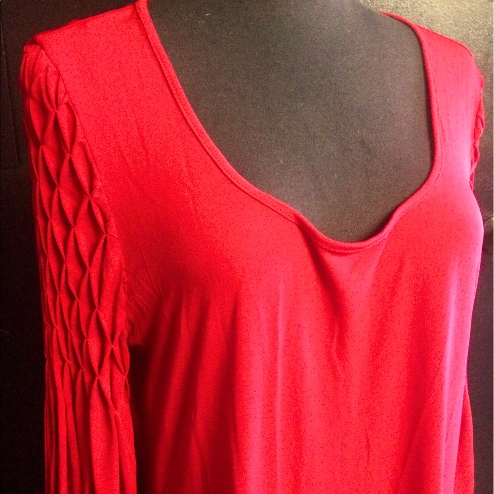 Calvin Kline Red Long Sleeve Tunic Dress